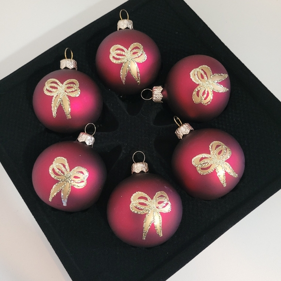 Vintage Handpainted Glass Ornaments Germany, set of 6 - Picture 3 of 6